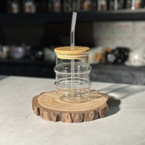 كاسة بحزين مع غطاي ومصاصة