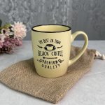 مج BLACK COFFEE اصفر