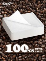 فلاتر قهوة مربع احترافي (100 فلتر) ابيض