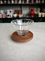 دربر V60 قمع زجاجي مع خشب